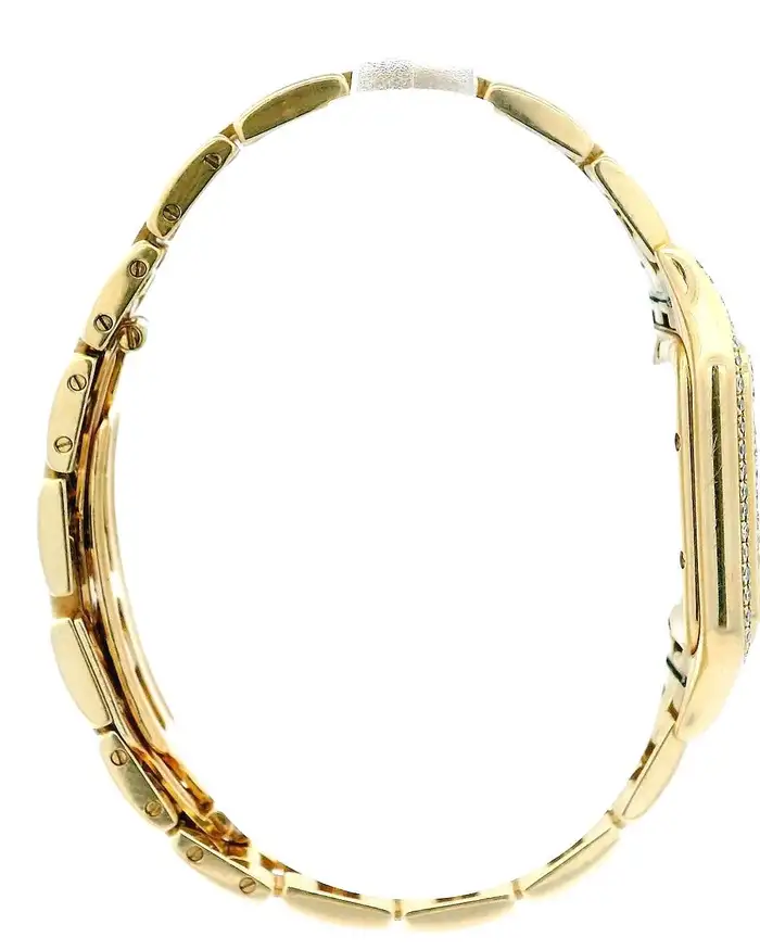 Cartier Panthere Large W25014B9 Pave Dial Bracelet Watch