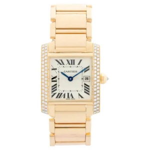Cartier Tank Francaise Midsize 18k Yellow Gold Mens Ladies Watch